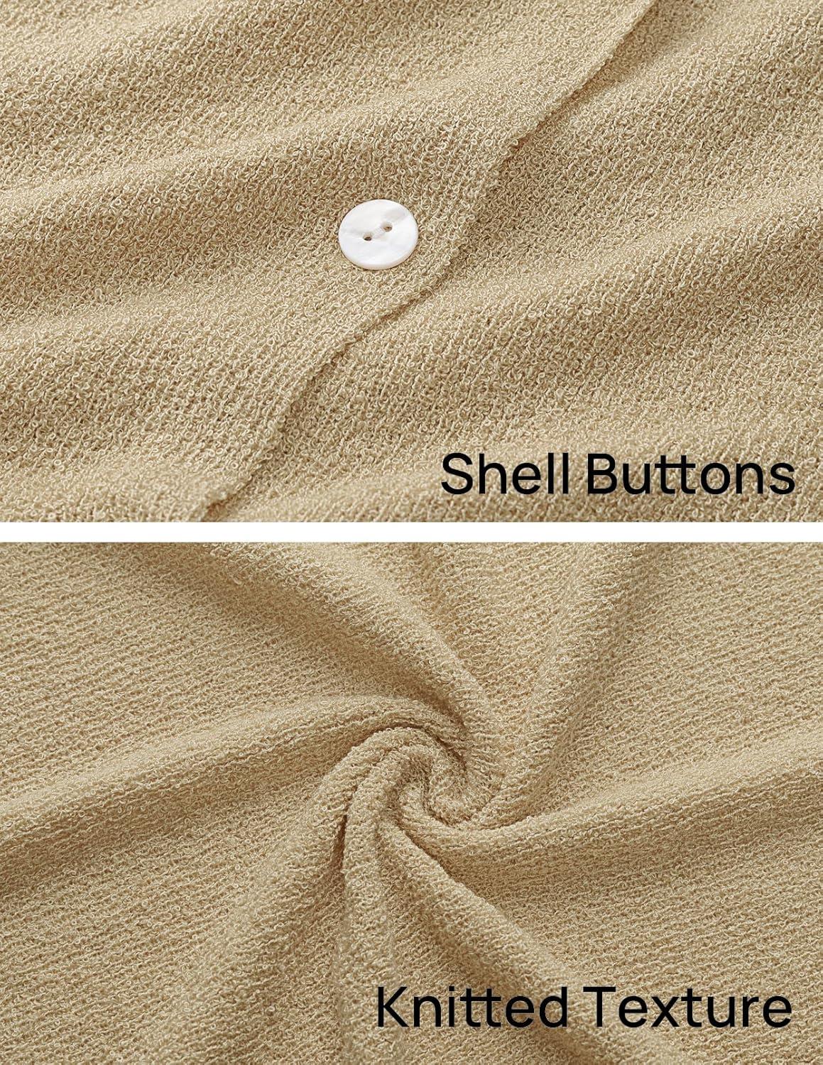 imageMEROKEETY Womens Sleeveless Sweater Vest 2026 Spring Summer Knit Tank Top Casual V Neck Button Waistcoat CardiganKhaki