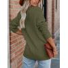 MEROKEETY Cardigan Sweater for Women 2026 Fall Winter Spring Cable Knit Button Up Open Front Long Sleeve Coat(Army Green)