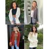 MEROKEETY Cardigan Sweater for Women 2026 Fall Winter Spring Cable Knit Button Up Open Front Long Sleeve Coat(Army Green)