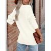 MEROKEETY Cardigan Sweater for Women 2026 Fall Winter Spring Cable Knit Button Up Open Front Long Sleeve Coat(Beige)