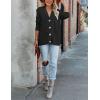 MEROKEETY Cardigan Sweater for Women 2026 Fall Winter Spring Cable Knit Button Up Open Front Long Sleeve Coat(Black)