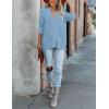 MEROKEETY Cardigan Sweater for Women 2026 Fall Winter Spring Cable Knit Button Up Open Front Long Sleeve Coat(Blue)
