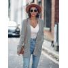 MEROKEETY Cardigan Sweater for Women 2026 Fall Winter Spring Cable Knit Button Up Open Front Long Sleeve Coat(Grey)