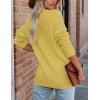 MEROKEETY Cardigan Sweater for Women 2026 Fall Winter Spring Cable Knit Button Up Open Front Long Sleeve Coat(Mustard)