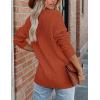 MEROKEETY Cardigan Sweater for Women 2026 Fall Winter Spring Cable Knit Button Up Open Front Long Sleeve Coat(Rust)