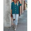 MEROKEETY Cardigan Sweater for Women 2026 Fall Winter Spring Cable Knit Button Up Open Front Long Sleeve Coat(Teal)