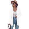 MEROKEETY Cardigan Sweater for Women 2026 Fall Winter Spring Cable Knit Button Up Open Front Long Sleeve Coat(White)