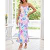 MEROKEETY Spring Wedding Guest Dress for Women 2026 Summer Floral Cocktail Party Beach Vacation Ruffle Bodycon Maxi Dresses(Purple)