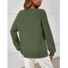 MEROKEETY Sweaters for Women Fall Winter 2026 Oversized Pullover Spring Crew Neck Long Sleeve Heathered Knit Tops(Army Green)