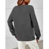 MEROKEETY Sweaters for Women Fall Winter 2026 Oversized Pullover Spring Crew Neck Long Sleeve Heathered Knit Tops(Black)