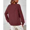 MEROKEETY Sweaters for Women Fall Winter 2026 Oversized Pullover Spring Crew Neck Long Sleeve Heathered Knit Tops(Burgundy)