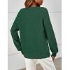 MEROKEETY Sweaters for Women Fall Winter 2026 Oversized Pullover Spring Crew Neck Long Sleeve Heathered Knit Tops(Dark Green)