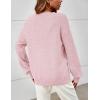 MEROKEETY Sweaters for Women Fall Winter 2026 Oversized Pullover Spring Crew Neck Long Sleeve Heathered Knit Tops(Dusty Pink)