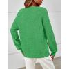 MEROKEETY Sweaters for Women Fall Winter 2026 Oversized Pullover Spring Crew Neck Long Sleeve Heathered Knit Tops(Green)