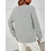 MEROKEETY Sweaters for Women Fall Winter 2026 Oversized Pullover Spring Crew Neck Long Sleeve Heathered Knit Tops(Grey)