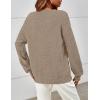 MEROKEETY Sweaters for Women Fall Winter 2026 Oversized Pullover Spring Crew Neck Long Sleeve Heathered Knit Tops(Mocha)