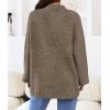 MEROKEETY Women’s 2025 Fall Oversized Sweaters Chunky Long Lantern Sleeve Buttoned Mock Neck Winter Knit Loose Pullover Tops(Camel)