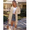 MEROKEETY Women’s 2025 Long Sleeve Cardigan Sweater Fall Winter Cable Knit Open Front Button Long Outerwear(Apricot)