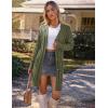 MEROKEETY Women’s 2025 Long Sleeve Cardigan Sweater Fall Winter Cable Knit Open Front Button Long Outerwear(Army Green)
