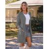 MEROKEETY Women’s 2025 Long Sleeve Cardigan Sweater Fall Winter Cable Knit Open Front Button Long Outerwear(Charcoal)