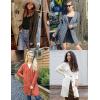 MEROKEETY Women’s 2025 Long Sleeve Cardigan Sweater Fall Winter Cable Knit Open Front Button Long Outerwear(Charcoal)