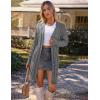 MEROKEETY Women’s 2025 Long Sleeve Cardigan Sweater Fall Winter Cable Knit Open Front Button Long Outerwear(Charcoal)