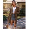 MEROKEETY Women’s 2025 Long Sleeve Cardigan Sweater Fall Winter Cable Knit Open Front Button Long Outerwear(Coffee)