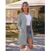 MEROKEETY Women’s 2025 Long Sleeve Cardigan Sweater Fall Winter Cable Knit Open Front Button Long Outerwear(Grey)