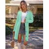 MEROKEETY Women’s 2025 Long Sleeve Cardigan Sweater Fall Winter Cable Knit Open Front Button Long Outerwear(Mint)
