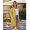 MEROKEETY Women’s 2025 Long Sleeve Cardigan Sweater Fall Winter Cable Knit Open Front Button Long Outerwear(Mustard)