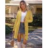 MEROKEETY Women’s 2025 Long Sleeve Cardigan Sweater Fall Winter Cable Knit Open Front Button Long Outerwear(Mustard)