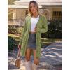 MEROKEETY Women’s 2025 Long Sleeve Cardigan Sweater Fall Winter Cable Knit Open Front Button Long Outerwear(Olive)