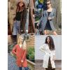 MEROKEETY Women’s 2025 Long Sleeve Cardigan Sweater Fall Winter Cable Knit Open Front Button Long Outerwear(Pink)