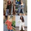 MEROKEETY Women’s 2025 Long Sleeve Cardigan Sweater Fall Winter Cable Knit Open Front Button Long Outerwear(Rust)