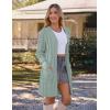 MEROKEETY Women’s 2025 Long Sleeve Cardigan Sweater Fall Winter Cable Knit Open Front Button Long Outerwear(Sage)
