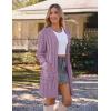 MEROKEETY Women’s 2025 Long Sleeve Cardigan Sweater Fall Winter Cable Knit Open Front Button Long Outerwear(Taro)