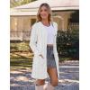 MEROKEETY Women’s 2025 Long Sleeve Cardigan Sweater Fall Winter Cable Knit Open Front Button Long Outerwear(White)
