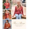MEROKEETY Women’s 2025 Long Sleeve V Neck Ribbed Button Knit Sweater Solid Color Tops(Wine)