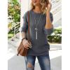 MEROKEETY Women’s 2025 Long Sleeve Waffle Knit Pullover Sweater Crew Neck Solid Color Jumper Tops(Grey)