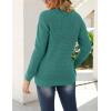 MEROKEETY Women’s 2025 Long Sleeve Waffle Knit Pullover Sweater Crew Neck Solid Color Jumper Tops(Lake Green)