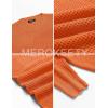 MEROKEETY Women’s 2025 Long Sleeve Waffle Knit Pullover Sweater Crew Neck Solid Color Jumper Tops(Orange)