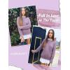 MEROKEETY Women’s 2025 Long Sleeve Waffle Knit Pullover Sweater Crew Neck Solid Color Jumper Tops(Taro)
