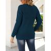 MEROKEETY Women’s 2025 Long Sleeve Waffle Knit Pullover Sweater Crew Neck Solid Color Jumper Tops(Teal)