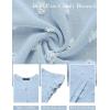 MEROKEETY Women’s 2026 Spring V Neck Ruffle Short Sleeve Blouse Summer Swiss Dot Dressy Casual Flowy Shirt Tunic Top(Blue)