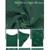 MEROKEETY Women’s 2026 Spring V Neck Ruffle Short Sleeve Blouse Summer Swiss Dot Dressy Casual Flowy Shirt Tunic Top(Dark Green)