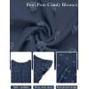 MEROKEETY Women’s 2026 Spring V Neck Ruffle Short Sleeve Blouse Summer Swiss Dot Dressy Casual Flowy Shirt Tunic Top(Dusty Navy)