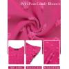 MEROKEETY Women’s 2026 Spring V Neck Ruffle Short Sleeve Blouse Summer Swiss Dot Dressy Casual Flowy Shirt Tunic Top(Hot Pink)