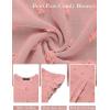 MEROKEETY Women’s 2026 Spring V Neck Ruffle Short Sleeve Blouse Summer Swiss Dot Dressy Casual Flowy Shirt Tunic Top(Pink)