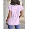 MEROKEETY Women’s 2026 Spring V Neck Ruffle Short Sleeve Blouse Summer Swiss Dot Dressy Casual Flowy Shirt Tunic Top(Purple)