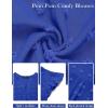 MEROKEETY Women’s 2026 Spring V Neck Ruffle Short Sleeve Blouse Summer Swiss Dot Dressy Casual Flowy Shirt Tunic Top(Royal)